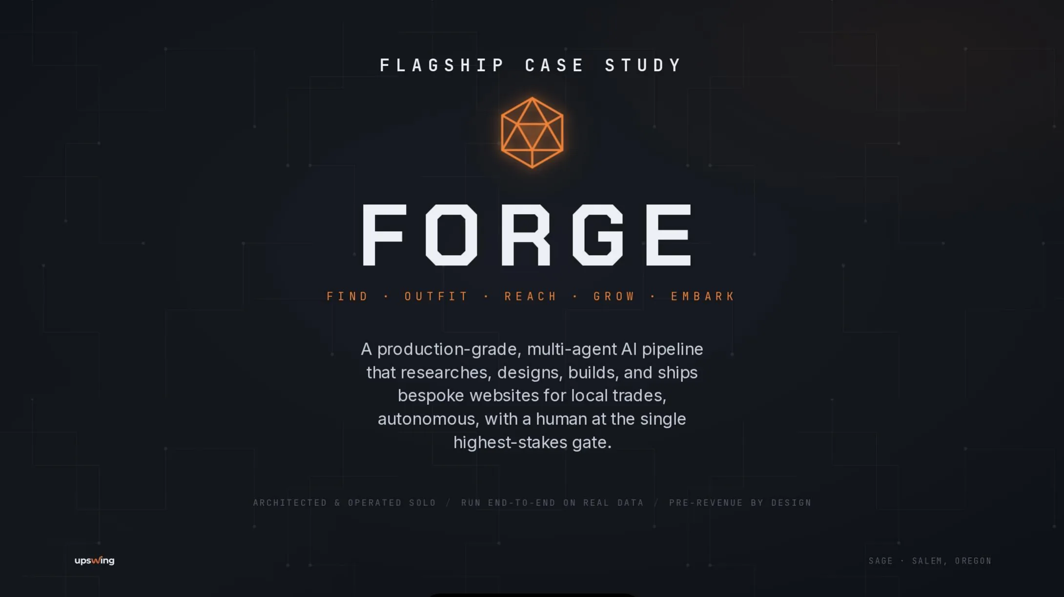 First page of the FORGE case study report